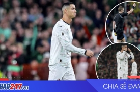 Thẻ đỏ lịch sử của Ronaldo khiến Bồ Đào Nha thua Ireland 0-2