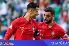 Bruno Fernandes: Ronaldo đã biết mình mắc sai lầm sau thẻ đỏ trước Ireland