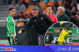 Antony nhận thẻ đỏ, Real Betis hòa Girona 1-1 tại La Liga