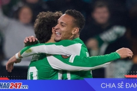 Antony tỏa sáng giúp Real Betis thắng FC Utrecht 2-1 tại Europa League