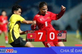 Nữ Việt Nam thắng 7-0, Malaysia nhận thất bại đậm nhất lịch sử SEA Games