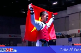Nguyễn Hồng Trọng giành HCV Taekwondo 54kg nam tại SEA Games 33