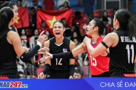 Bóng chuyền nữ SEA Games 33: Indonesia thắng kịch tính Philippines set 1