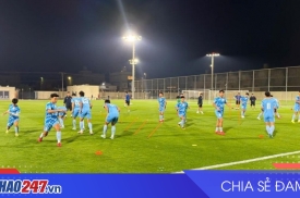 U23 Việt Nam tập buổi đầu tiên tại Ả Rập Xê Út, Thanh Nhàn chấn thương