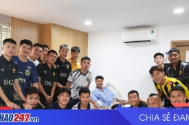 Thái Sơn phẫu thuật dây chằng thành công, Thanh Hóa thăm động viên