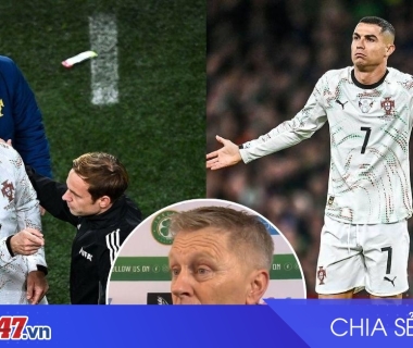 Ronaldo nhận thẻ đỏ, Bồ Đào Nha thua sốc Ireland 0-2 ở VL World Cup