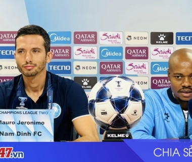 HLV Mauro Jeronimo tự tin cùng Nam Định quyết thắng Ratchaburi ở Cúp C2