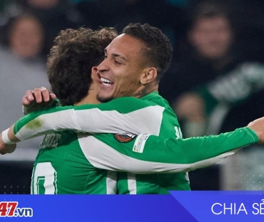 Antony tỏa sáng giúp Real Betis thắng FC Utrecht 2-1 tại Europa League
