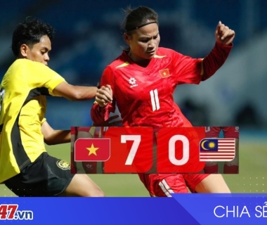 Nữ Việt Nam thắng 7-0, Malaysia nhận thất bại đậm nhất lịch sử SEA Games