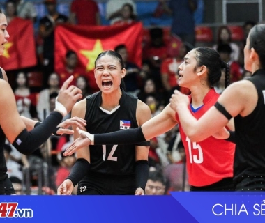 Bóng chuyền nữ SEA Games 33: Indonesia thắng kịch tính Philippines set 1